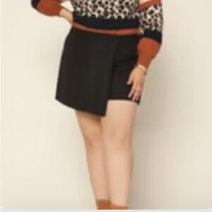 Skies Are Blue - Plus Size Front Wrap Skort